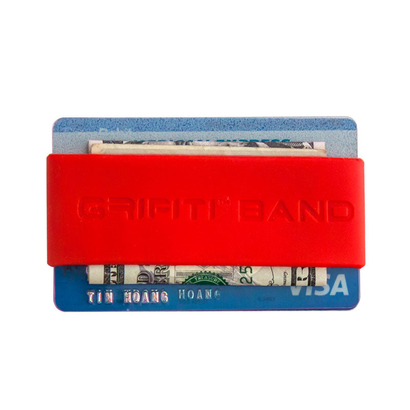 Apos Audio Grifiti Standard Silicone Band Grifiti Band Joes Horizontal Wallet Bands 3.25" x 1.25" Red / 5pk