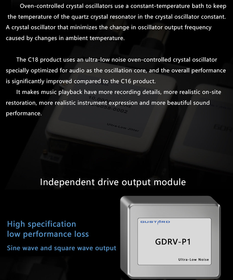 Apos Audio Gustard Audio Clock GUSTARD C18 High Precision Low Phase Noise Clock Generator