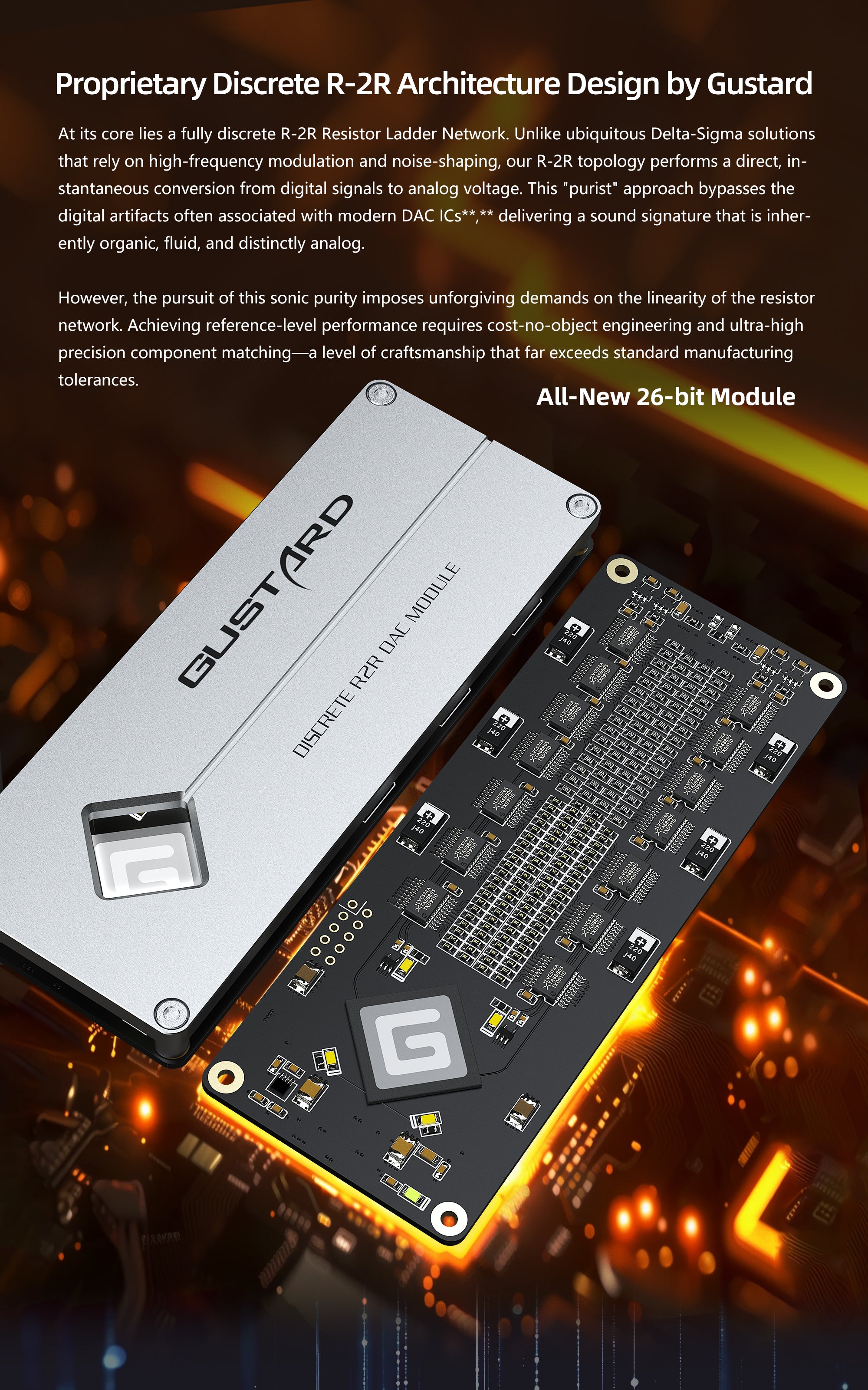 Apos Audio Gustard DAC (Digital-to-Analog Converter) GUSTARD DAC-R26II Network Streaming R2R DAC