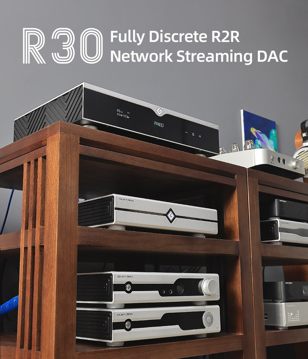 Apos Audio Gustard DAC (Digital-to-Analog Converter) GUSTARD R30 Fully-Discrete R2R Network Streaming DAC