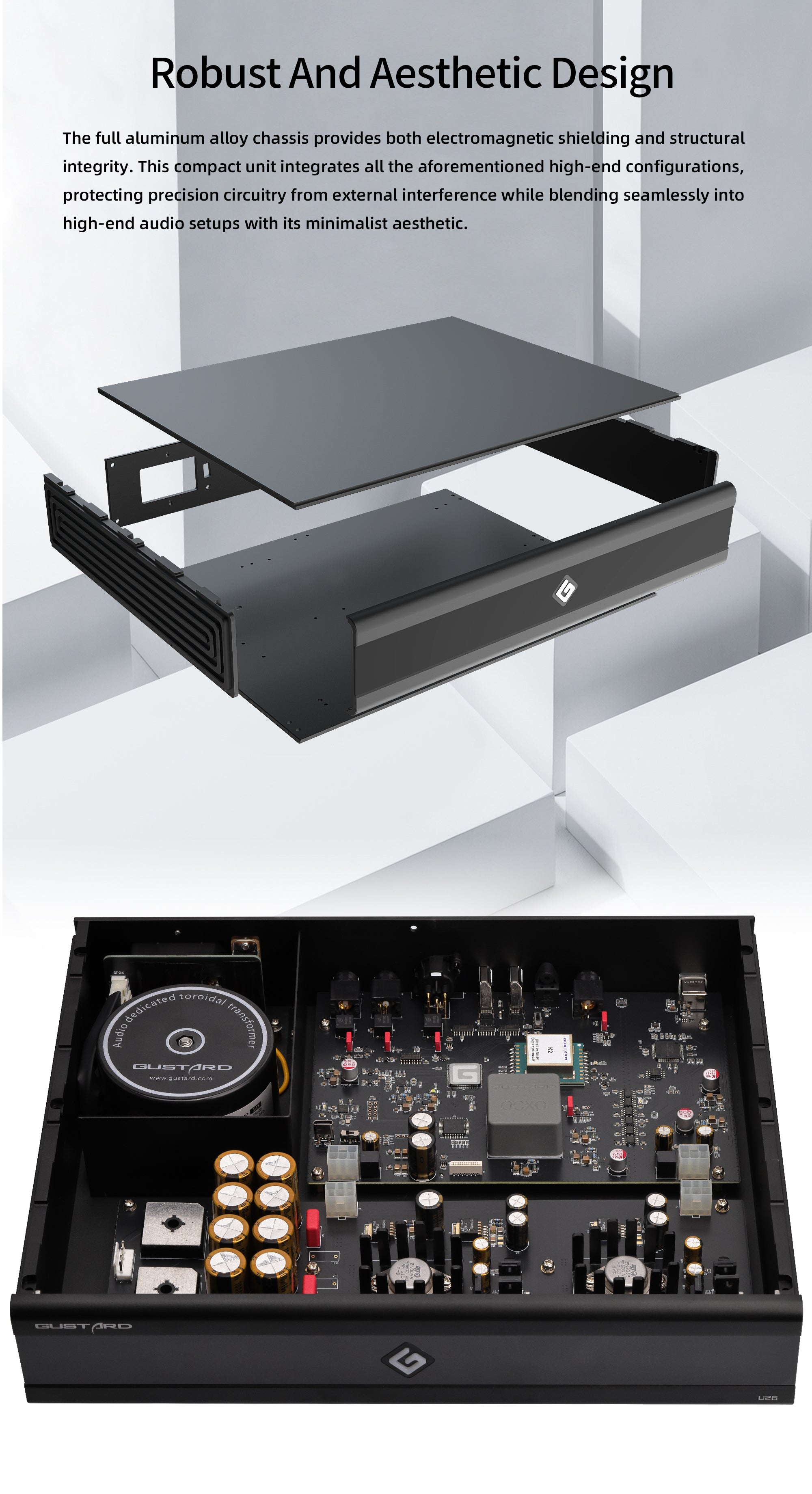 Apos Audio Gustard Digital-to-Digital Converter GUSTARD U26 USB Digital Interface