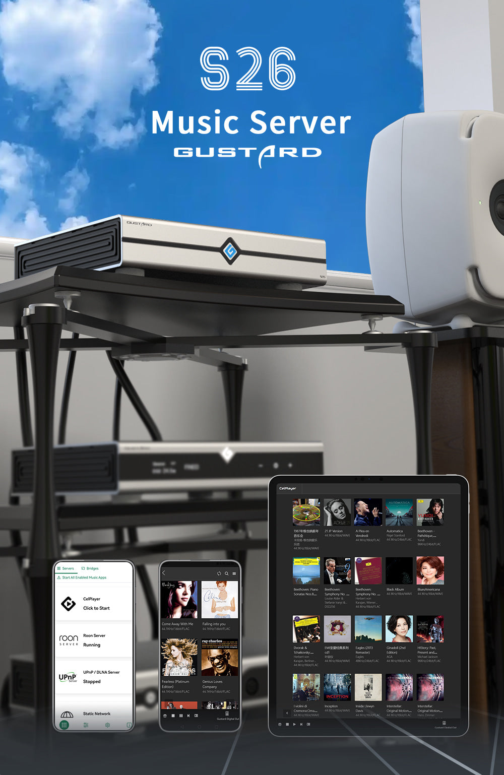 Apos Audio Gustard Streaming Media Player GUSTARD S26 Music Server