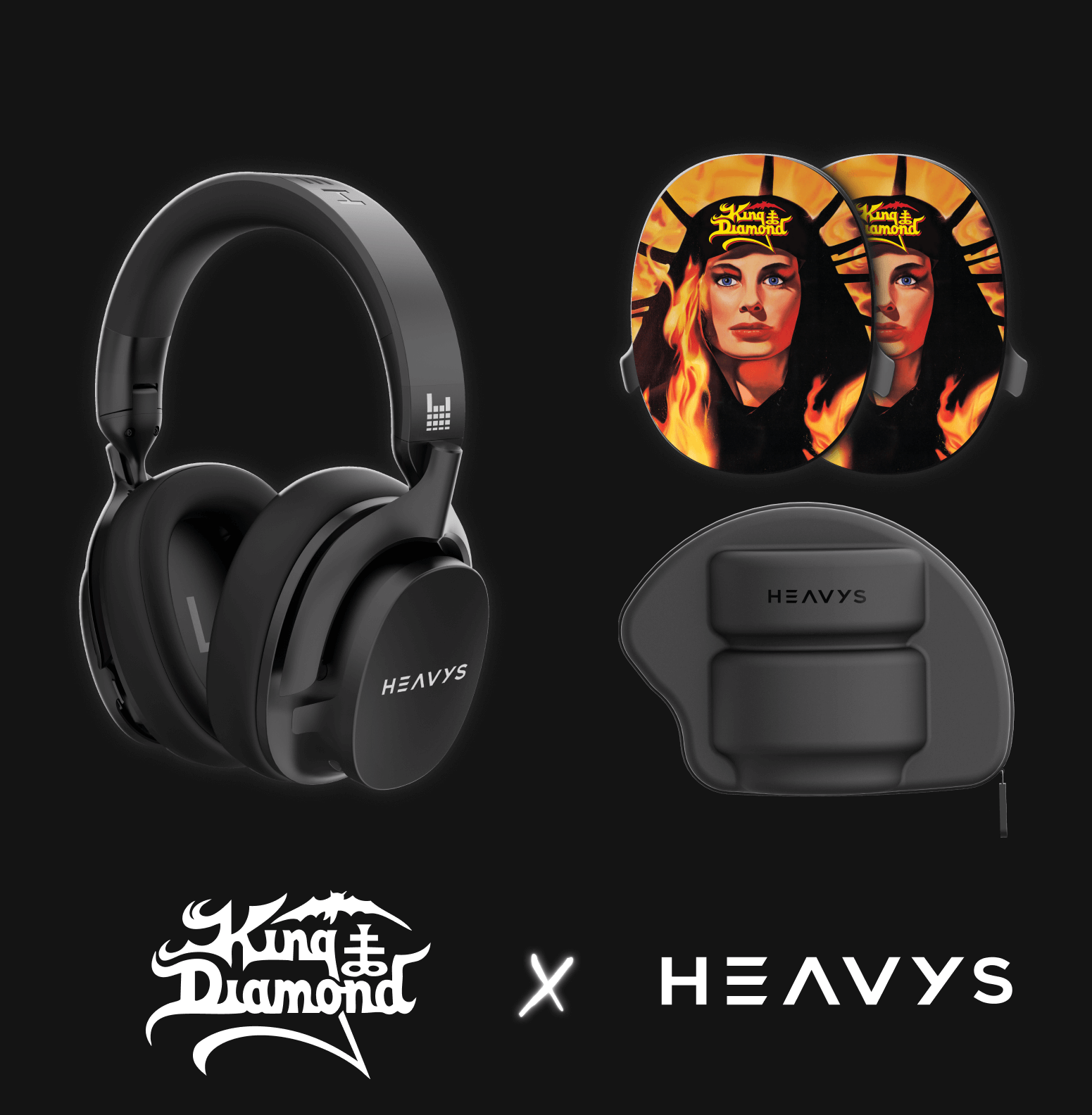 Apos Audio Heavys Accessory King Diamond 'Fatal Portrait' Shells Shells + Heavys Headphones Bundle