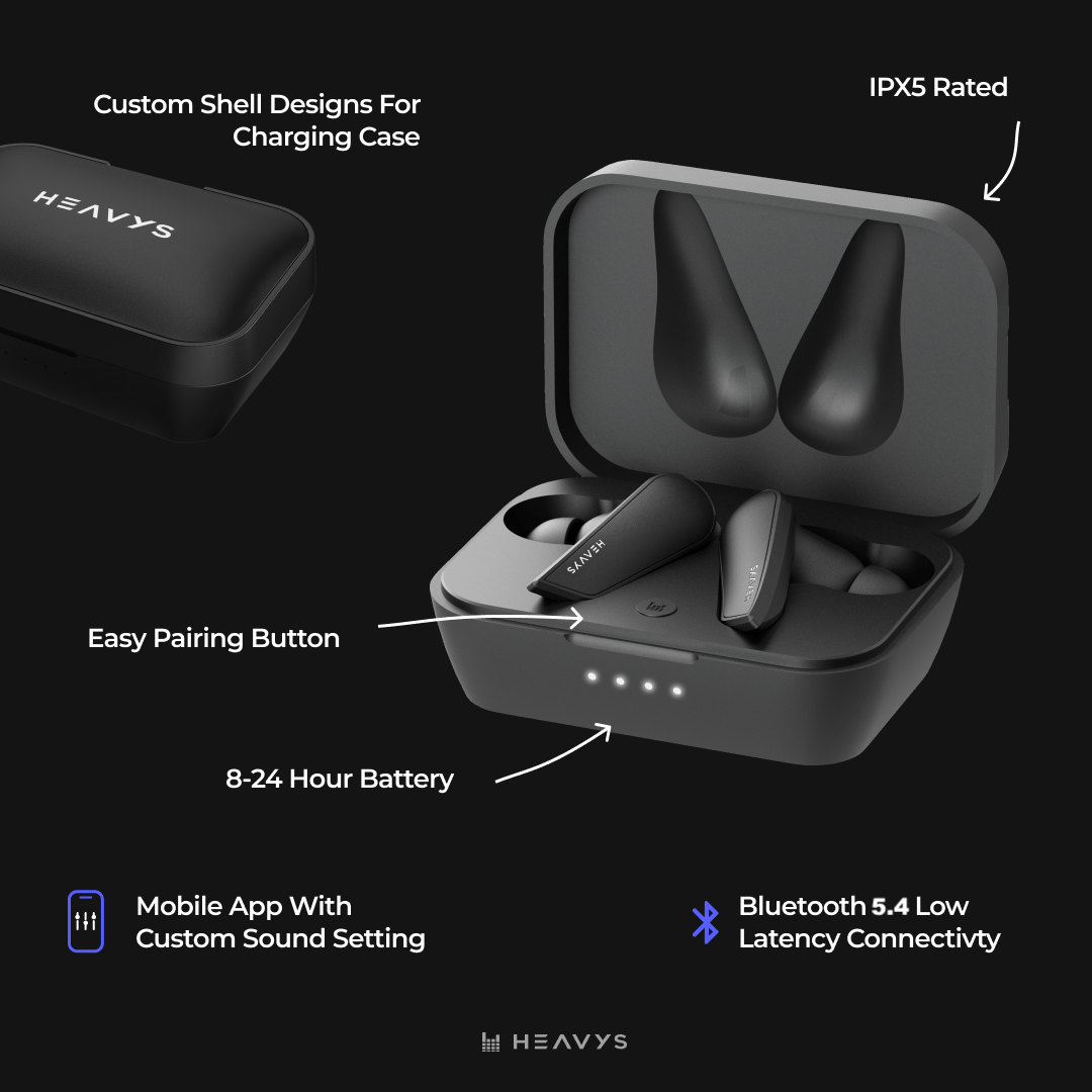 Apos Audio Heavys Earphone / In-Ear Monitor (IEM) Heavys Wireless EarBuds
