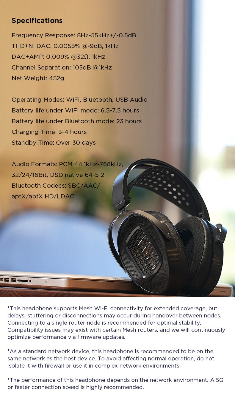 Apos Audio HIFIMAN Headphone HIFIMAN Arya Wifi Planar Magnetic Wireless Headphones