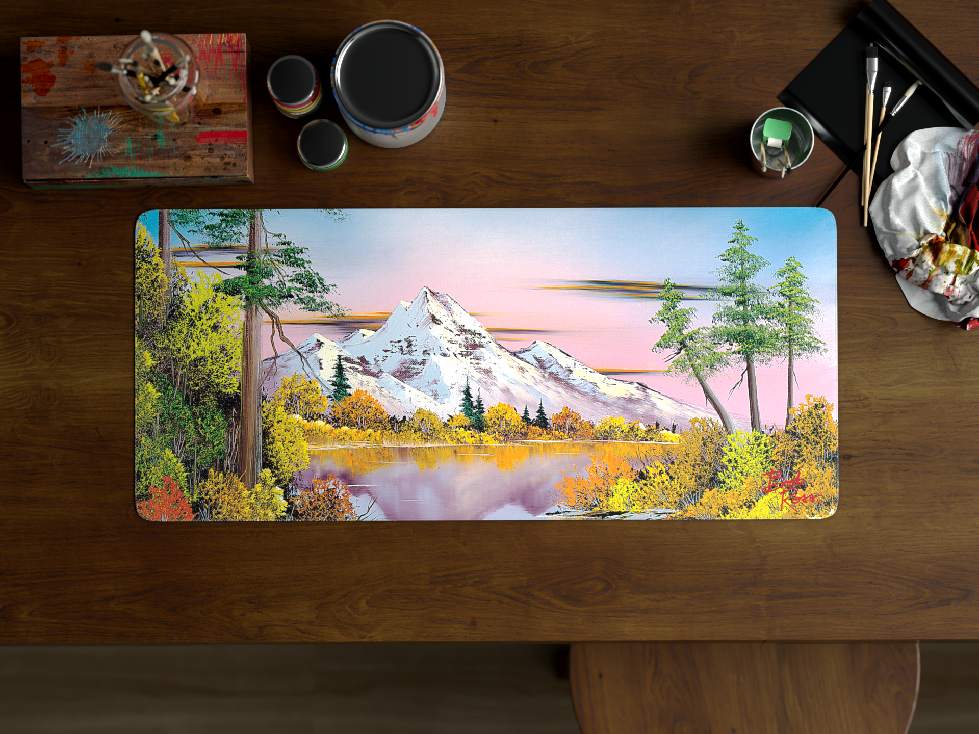 Apos Audio Kono Deskmats Bob Ross Deskmat