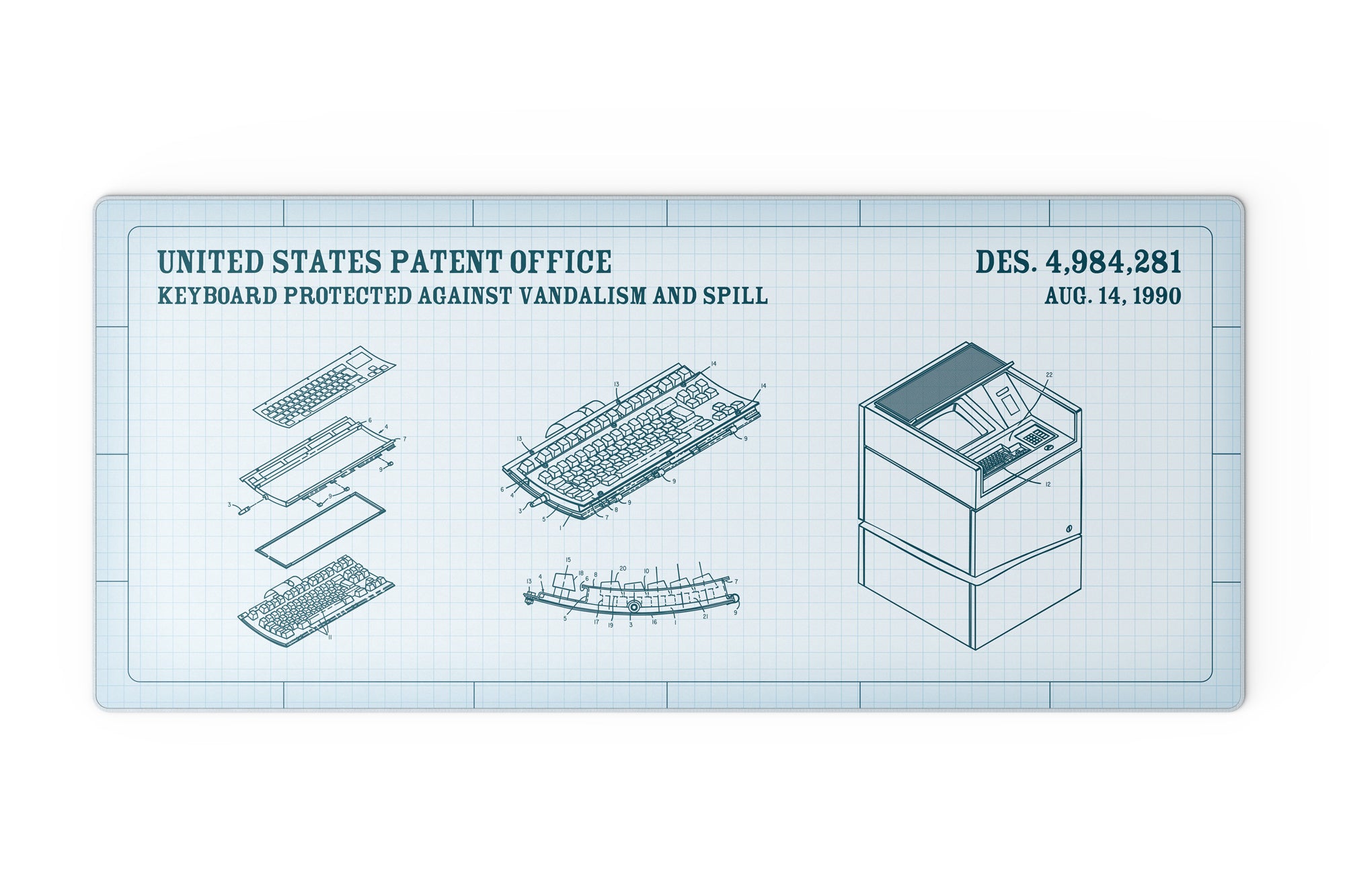 Apos Audio Kono Deskmats Patent Print Deskmat