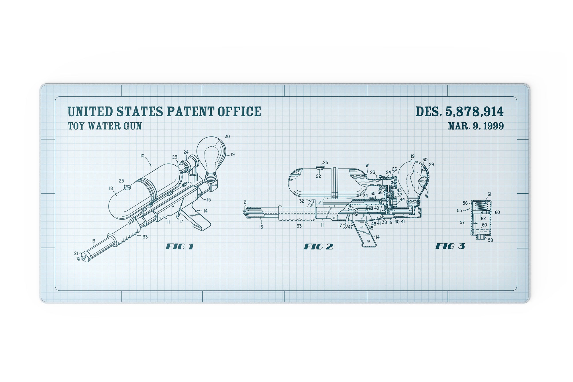 Apos Audio Kono Deskmats Patent Print Deskmat