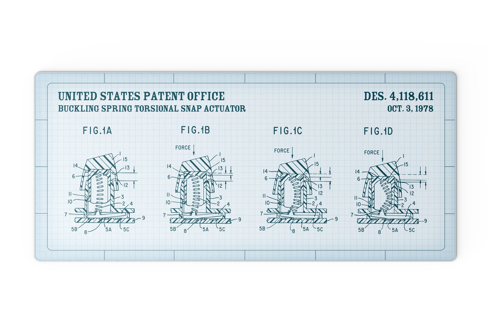 Apos Audio Kono Deskmats Patent Print Deskmat