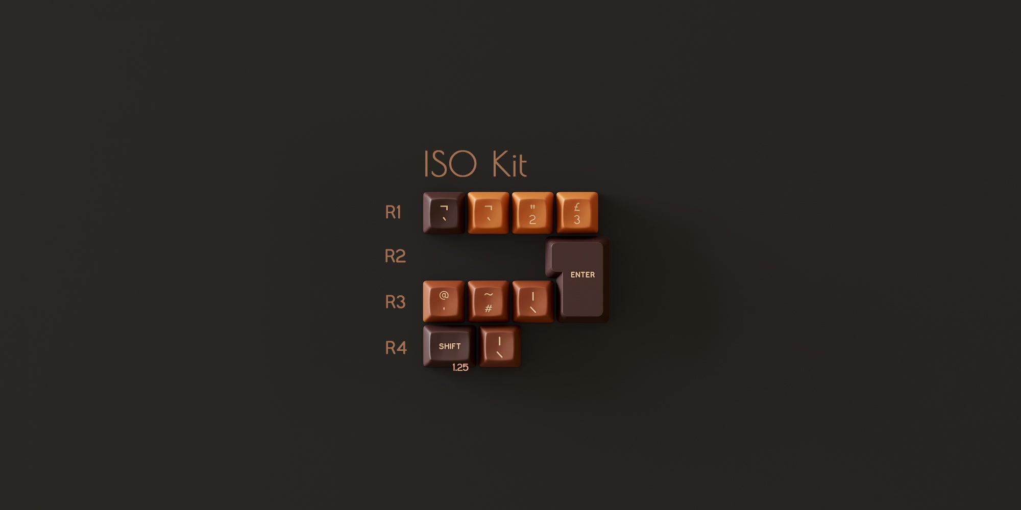 Apos Audio Kono Keycaps SA Espresso Keycap Set