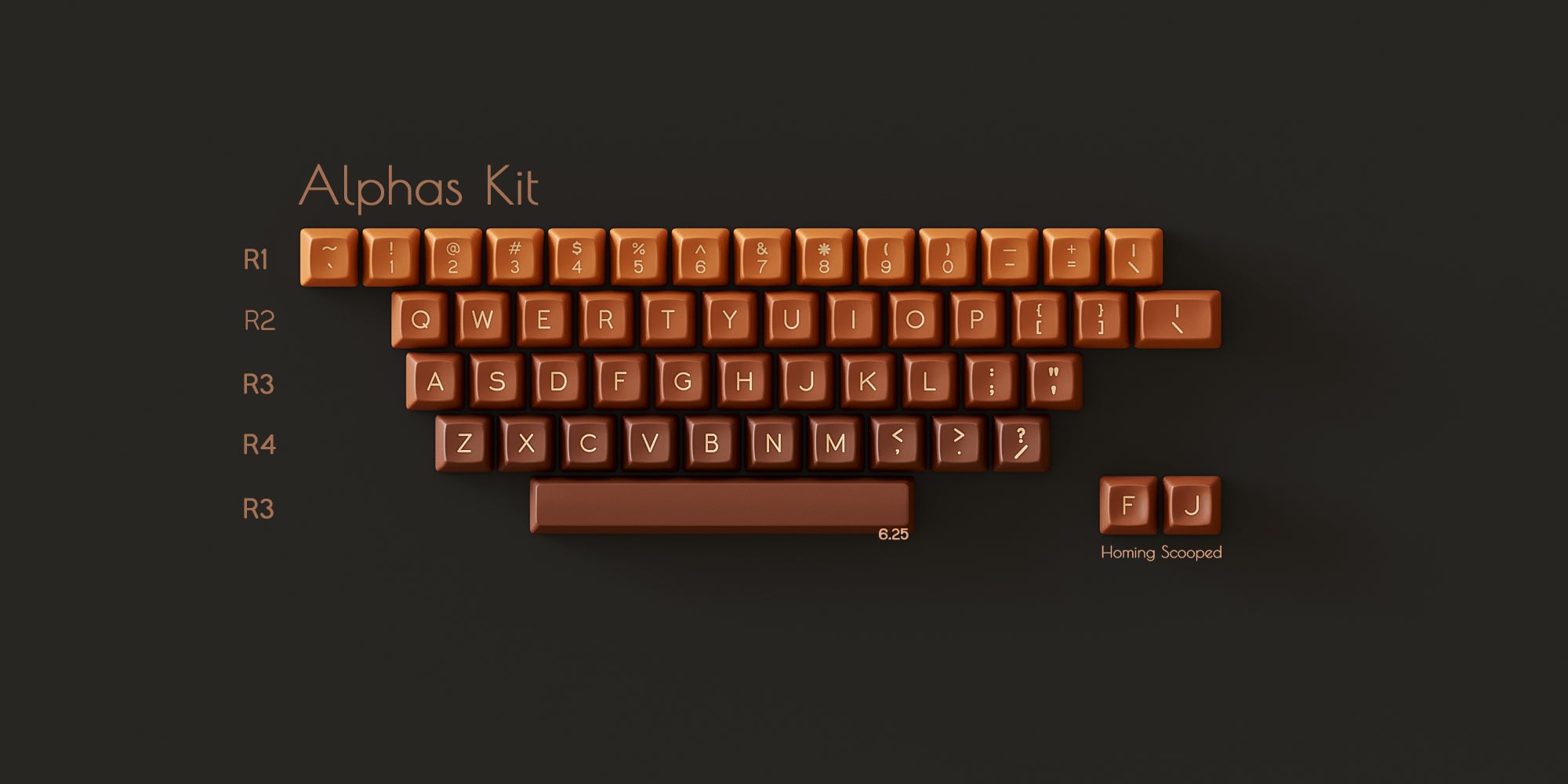 Apos Audio Kono Keycaps SA Espresso Keycap Set