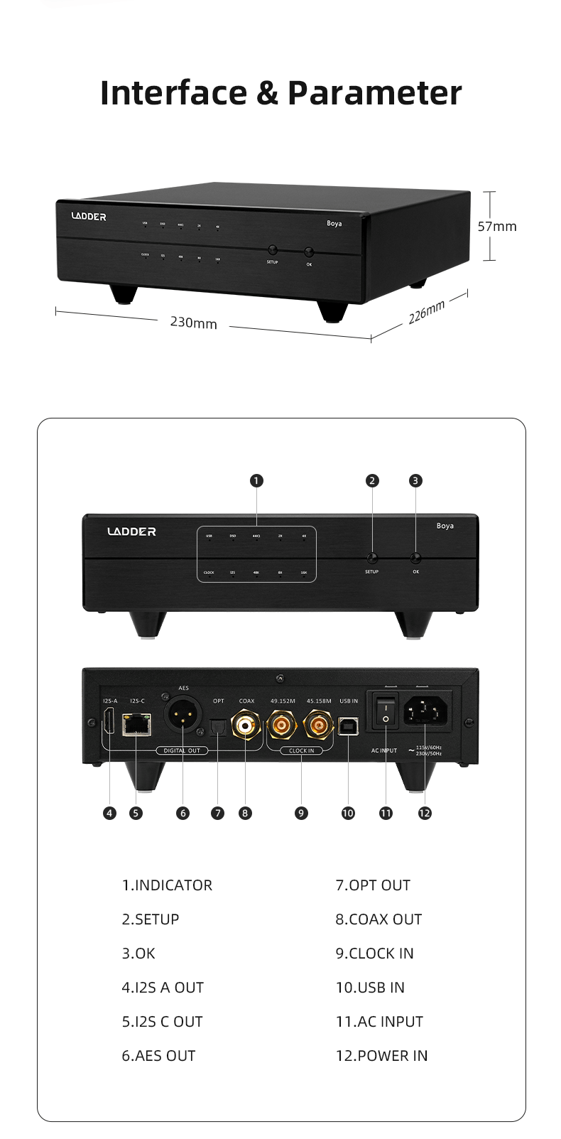 Apos Audio LADDER Headphone Amp LADDER Boya Audio Interface