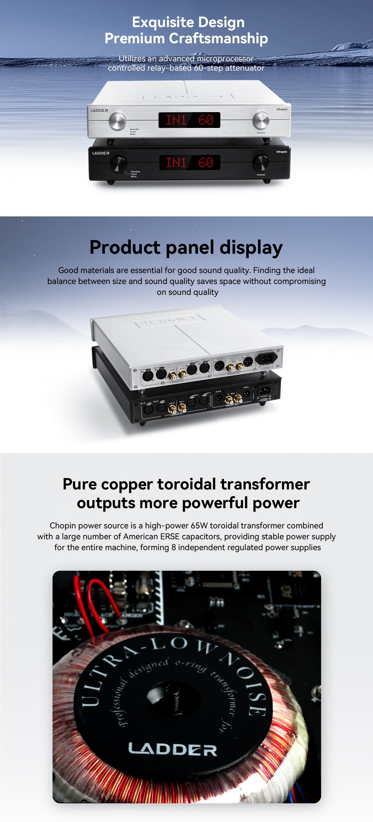 Apos Audio LADDER Headphone Amp LADDER Chopin Desktop R2R Pre-amplifier