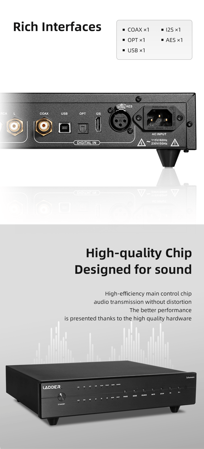 Apos Audio LADDER Headphone Amp LADDER Schumann Desktop DAC