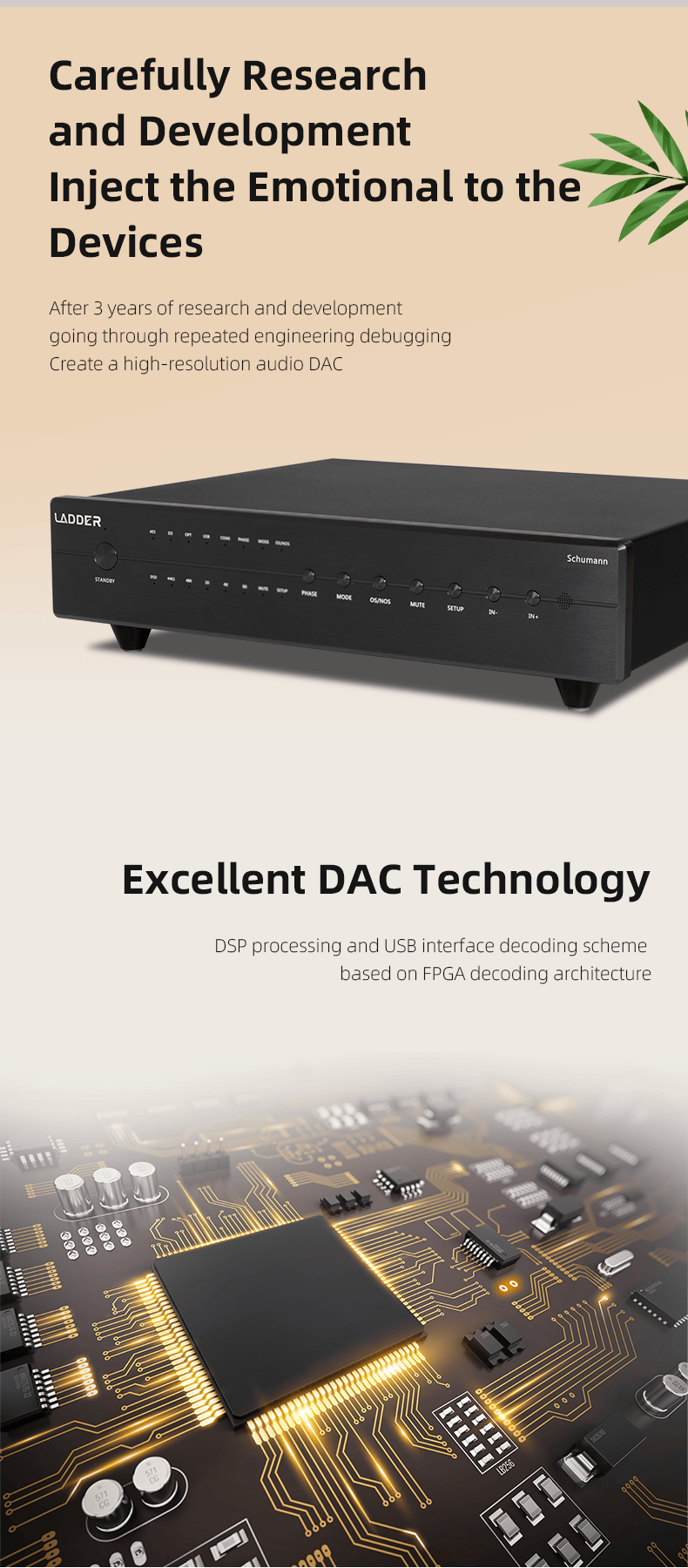 Apos Audio LADDER Headphone Amp LADDER Schumann Desktop DAC