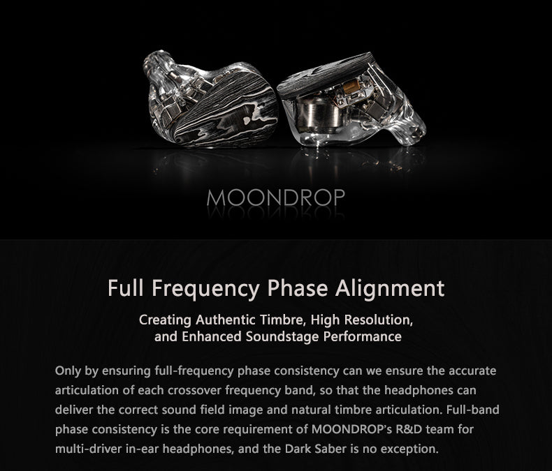 Apos Audio Moondrop Earphone / In-Ear Monitor (IEM) Moondrop Dark Saber Hybrid Reference IEM