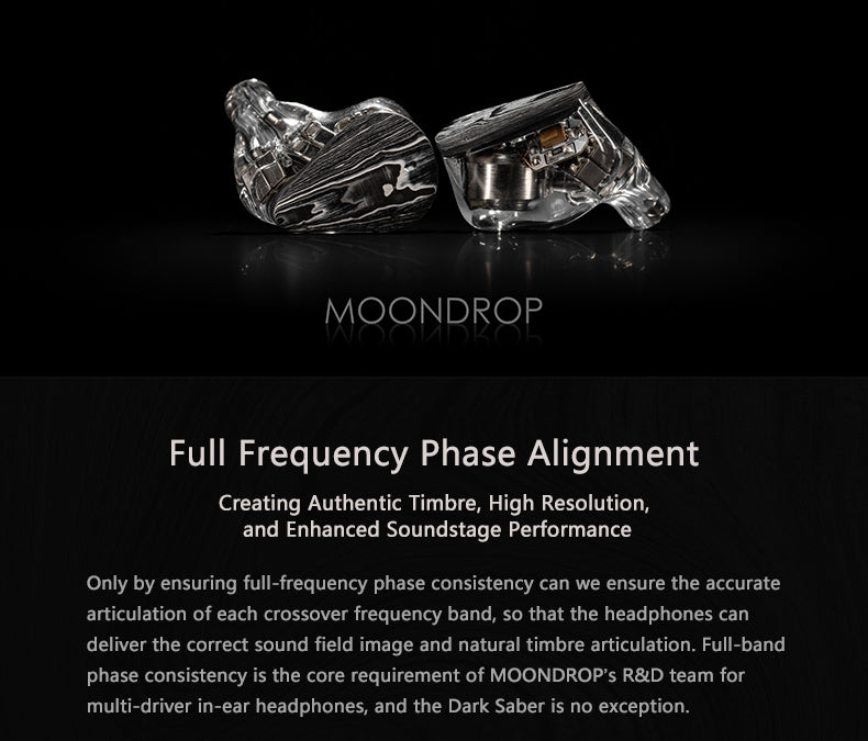 Apos Audio Moondrop Earphone / In-Ear Monitor (IEM) Moondrop Dark Saber Hybrid Reference IEM (Apos Certified Refurbished)