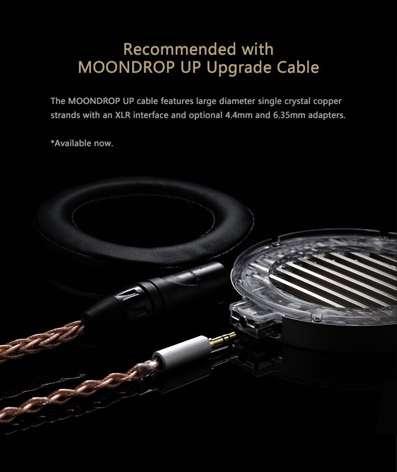 Apos Audio Moondrop Earphone / In-Ear Monitor (IEM) Moondrop Para 100mm Planar Magnetic Full-Size Headphone (Apos Certified) Like New