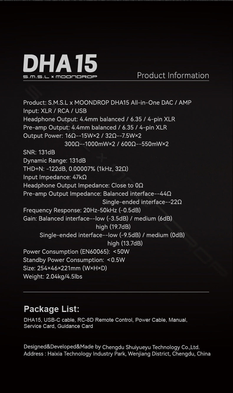 Apos Audio Moondrop Headphone DAC/Amp Moondrop DHA15 all-in-one DAC/AMP