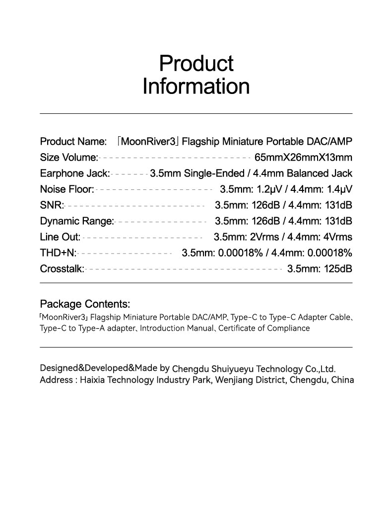 Apos Audio Moondrop Headphone DAC/Amp Moondrop Moonriver 3 Flagship Mini Portable DAC/Amp