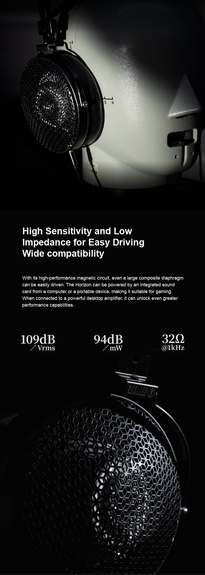 Apos Audio Moondrop Headphone Moondrop Horizon 50mm Dynamic Driver Open-Back Headphones