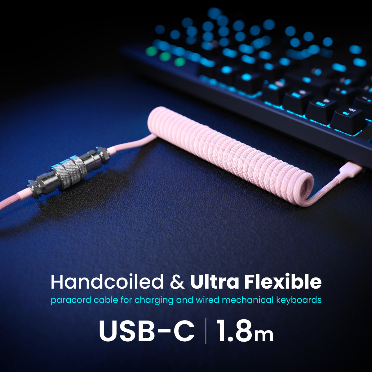 Apos Audio Pwnage Cable Aviator Coiled USB C Cable