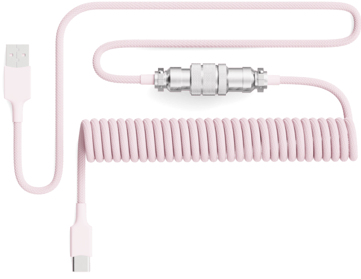 Apos Audio Pwnage Cable Aviator Coiled USB C Cable pink