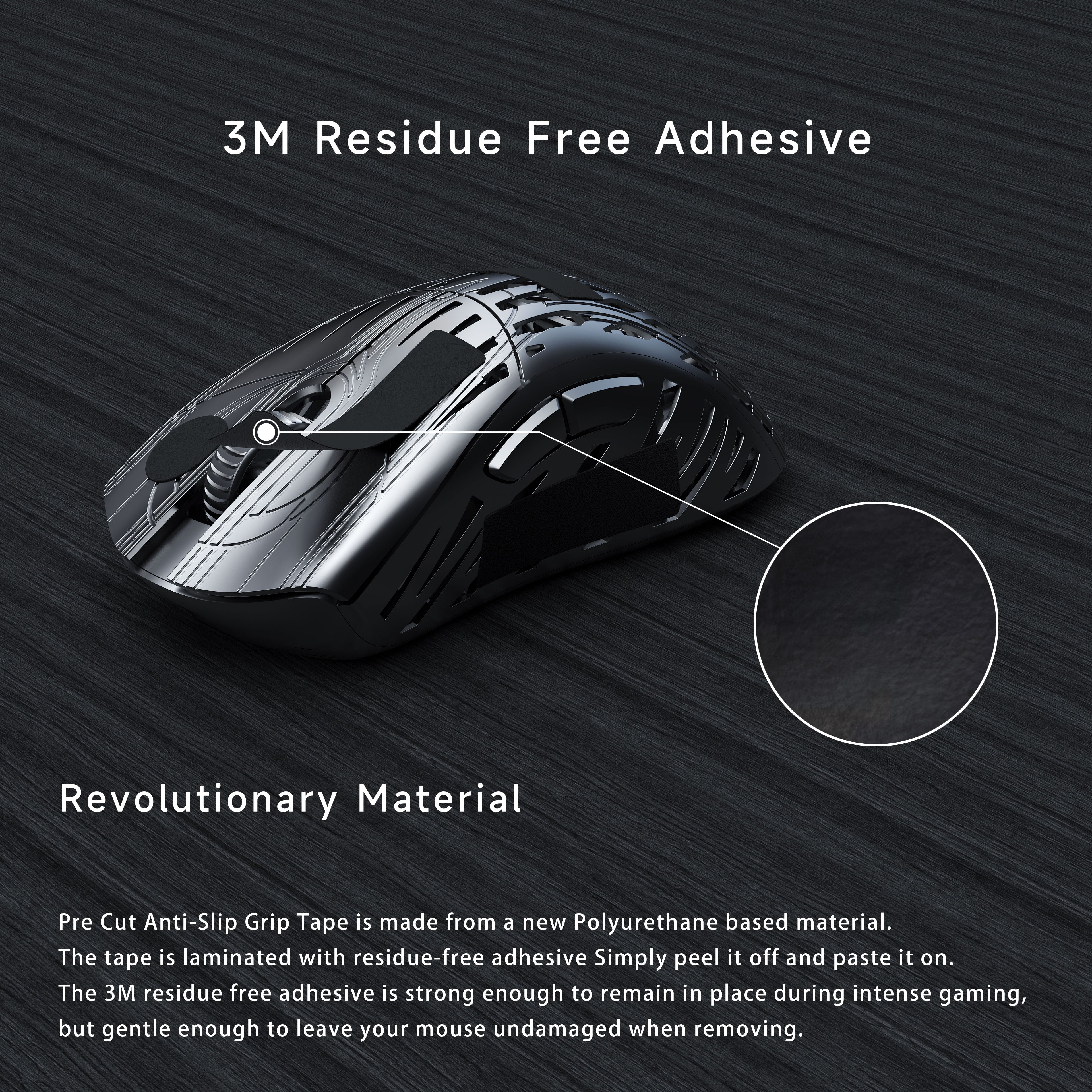 Apos Audio Pwnage Mouse Accessory Ultra Custom Universal Mouse Grip Tape Universal Black