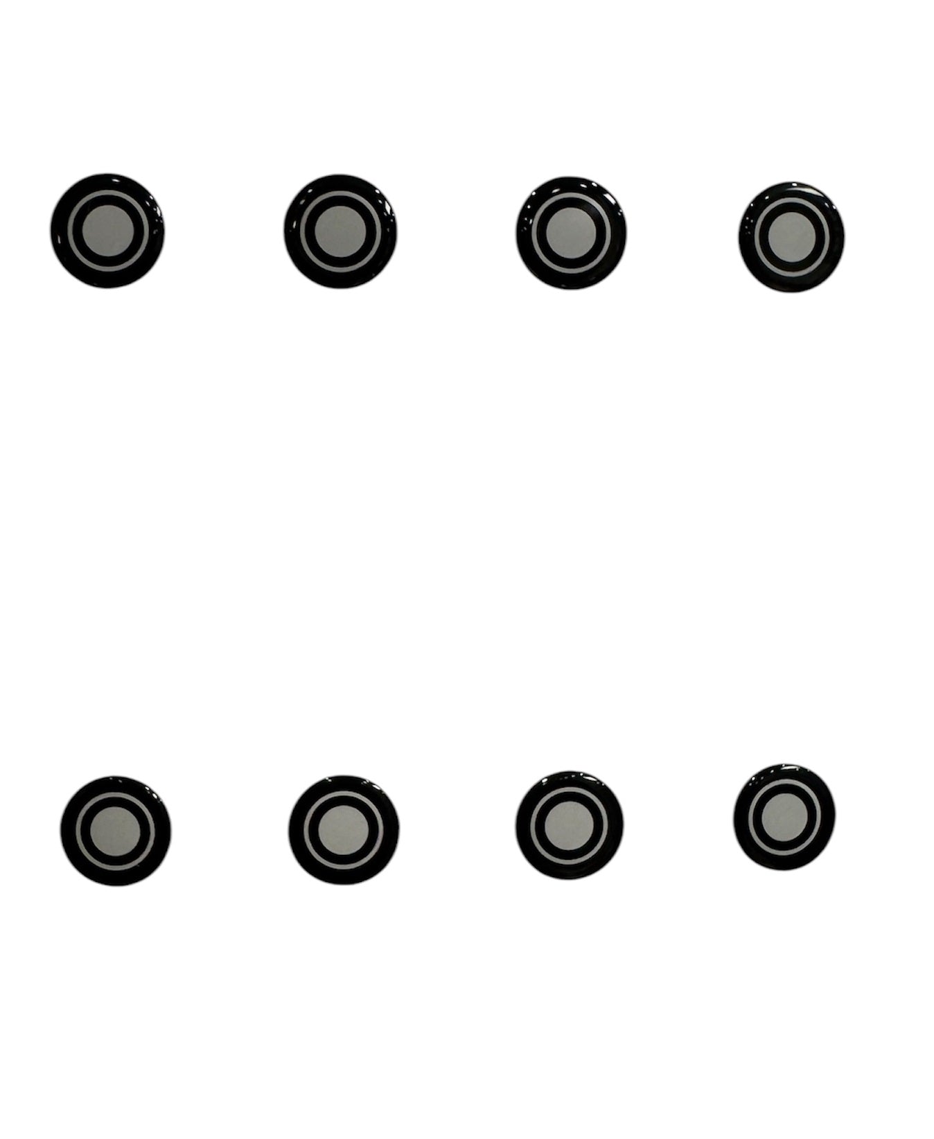 Apos Audio Pwnage Mouse Accessory UltraGlide Universal dot Glasss Skates 8 pieces 0.7mm Thick Rounded DIY Glass Black and White