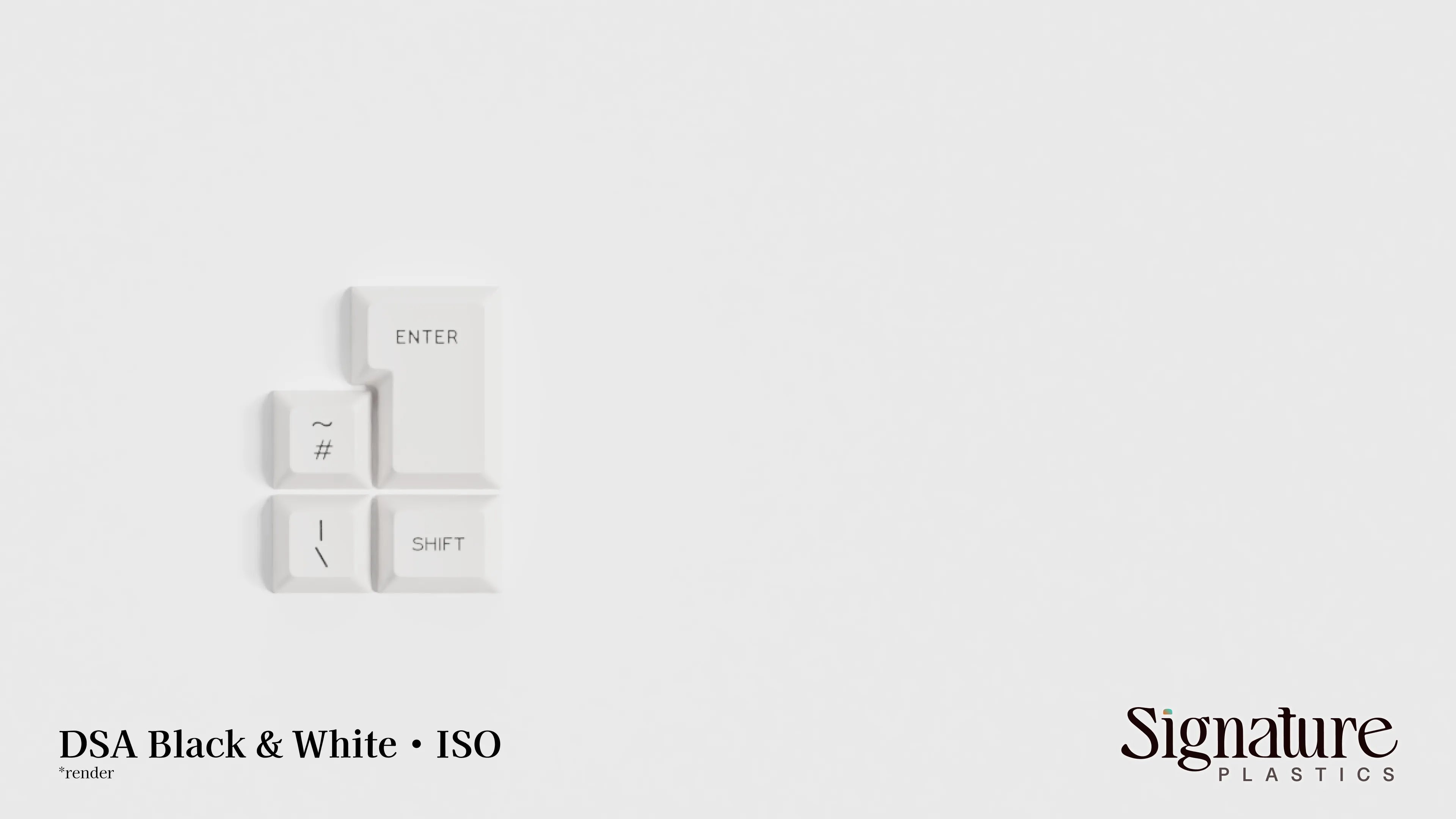 Apos Audio Signature Plastics Keycaps DSA Black & White Keycap Set ISO / White