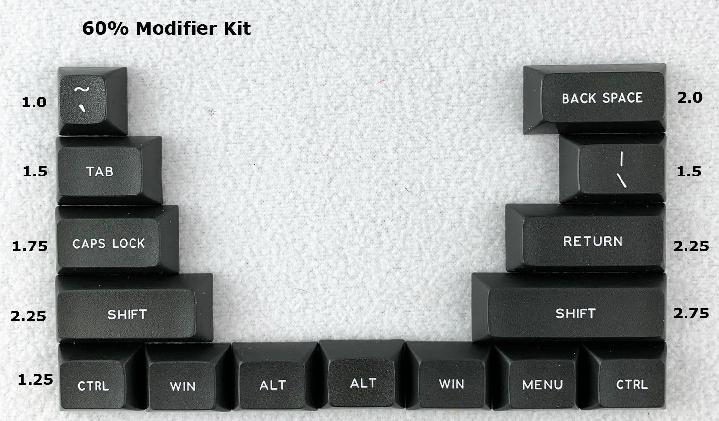 Apos Audio Signature Plastics Keycaps DSA Dolch Keycap Set 60% Modifiers