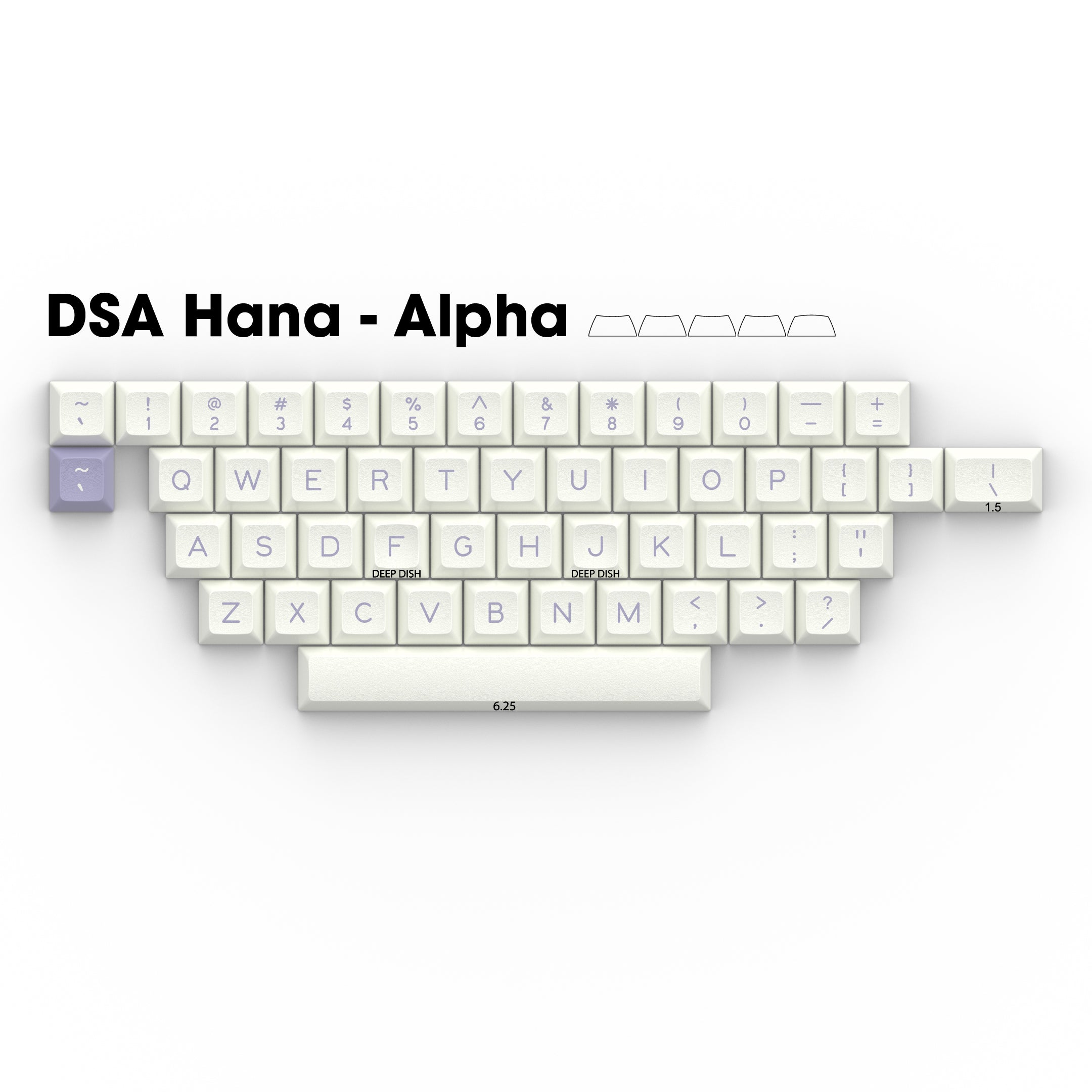 Apos Audio Signature Plastics Keycaps DSA Hana Keycap Set Alphas