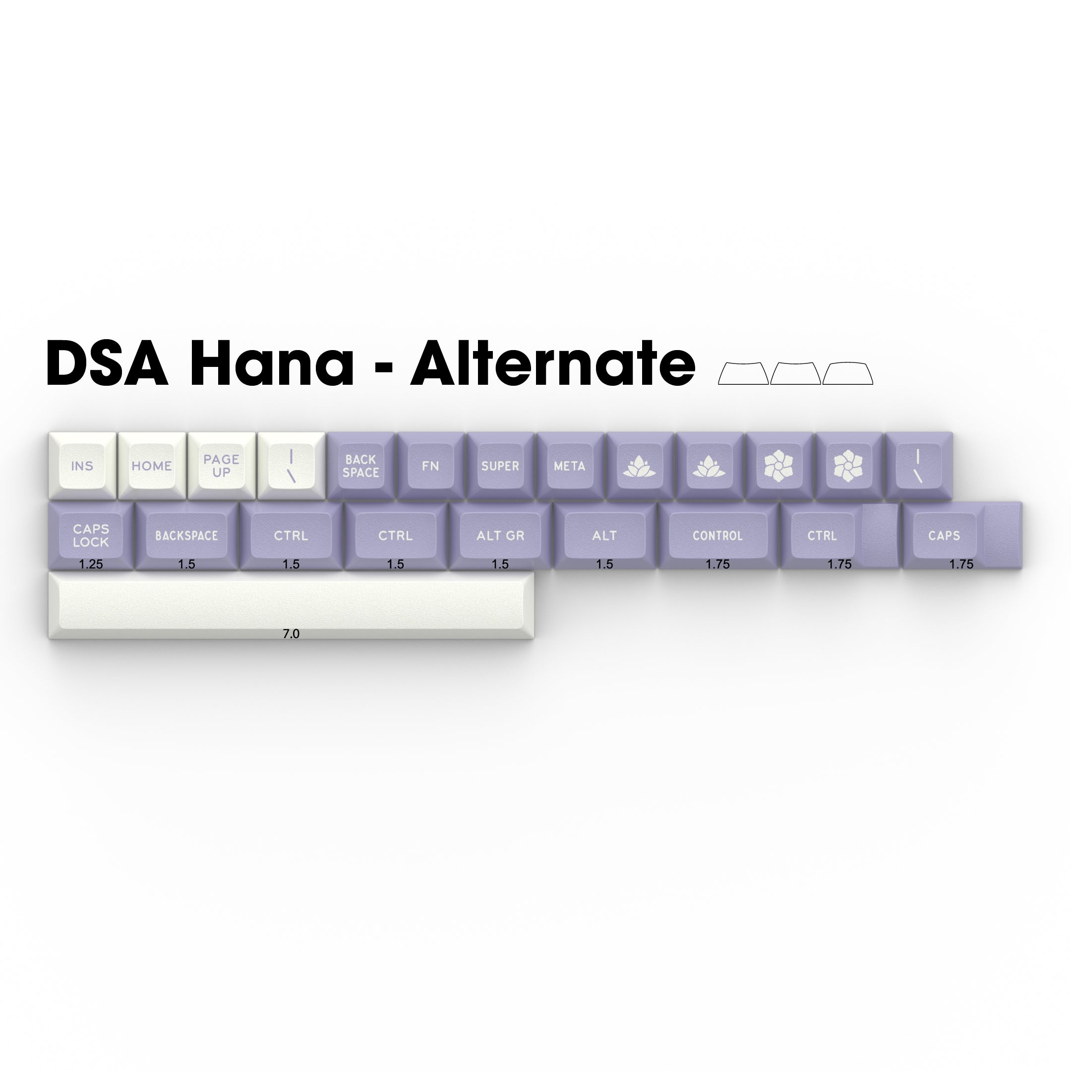 Apos Audio Signature Plastics Keycaps DSA Hana Keycap Set Alternate Adapter