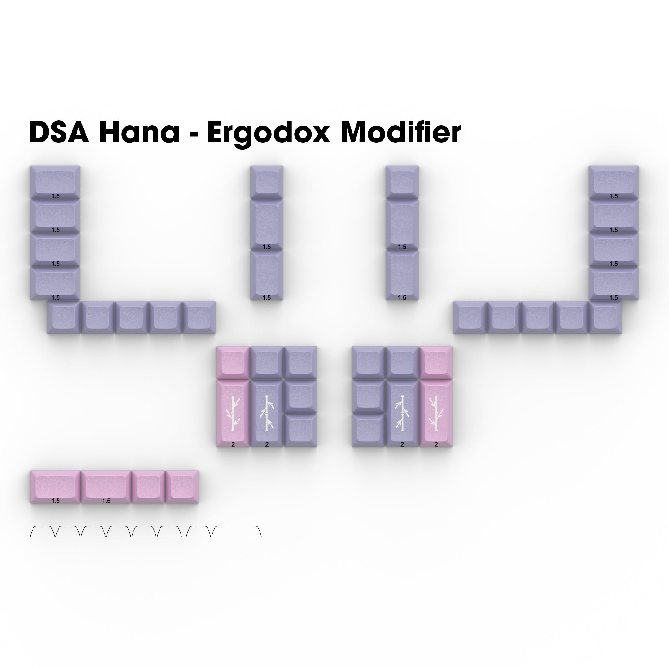 Apos Audio Signature Plastics Keycaps DSA Hana Keycap Set Ergo