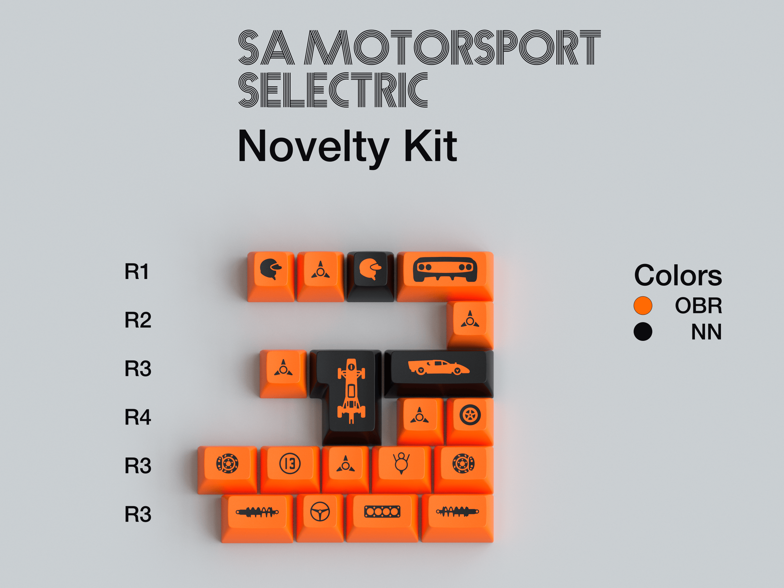 Apos Audio Signature Plastics Keycaps SA Motorsport Selectric Keycap Set Novelty