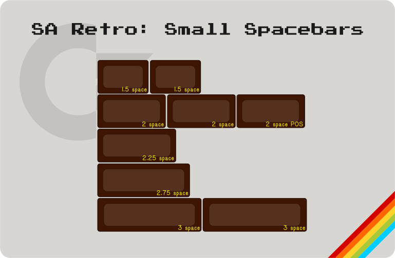 Apos Audio Signature Plastics Keycaps SA Retro Keycap Set Small Spacebars