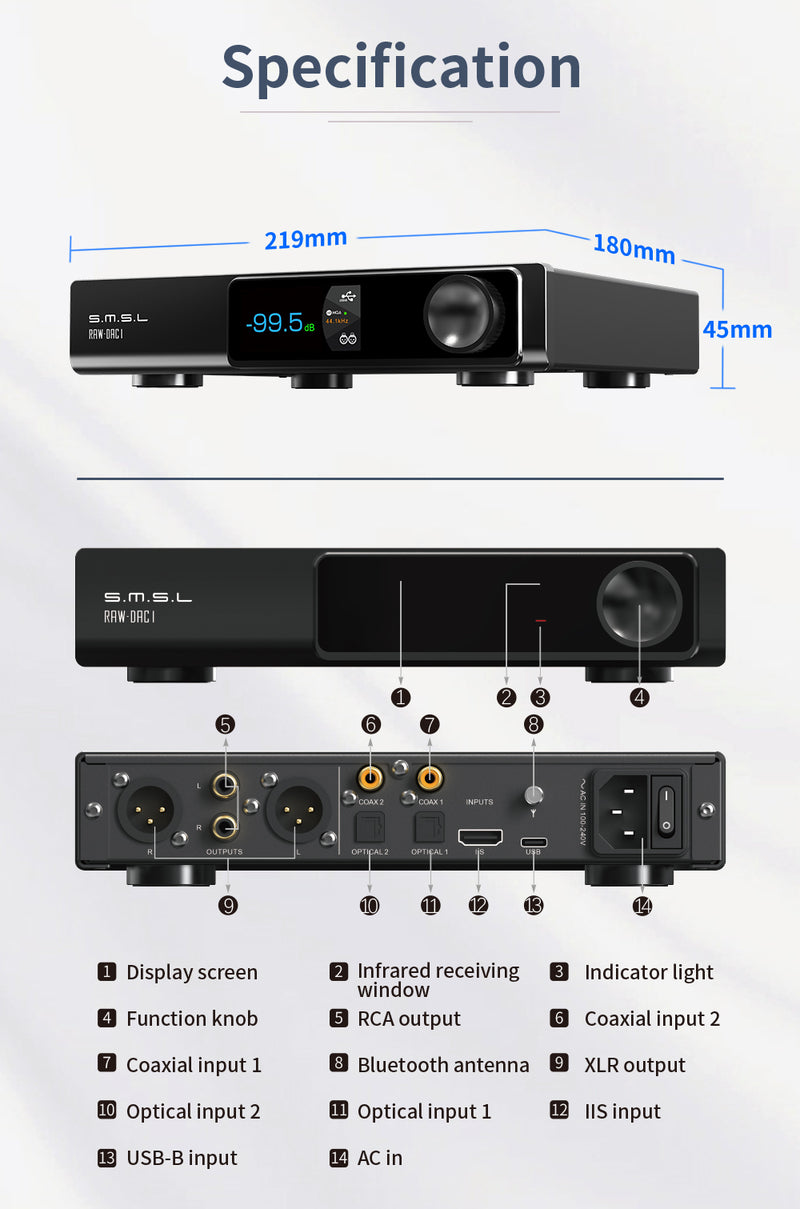 Apos Audio SMSL CD Players & Recorders SMSL RAW-DAC 1