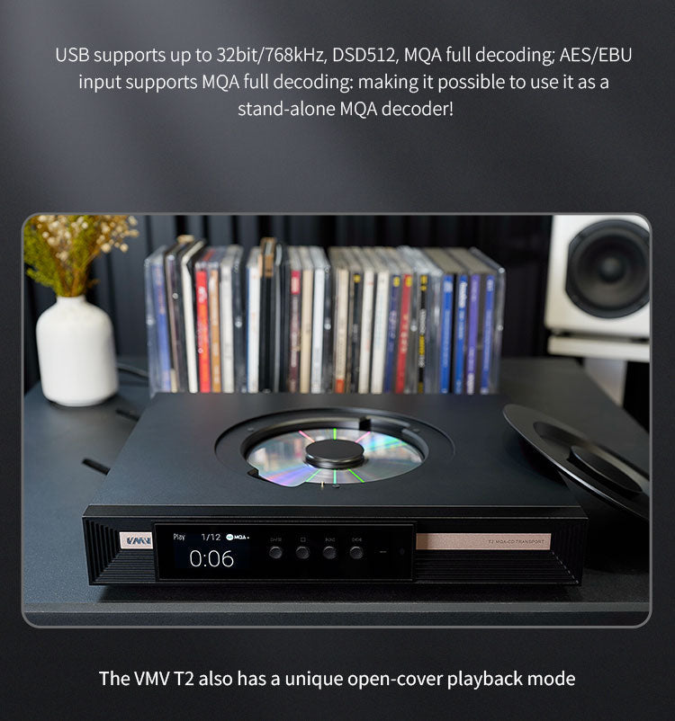 Apos Audio SMSL CD Players & Recorders SMSL T2 VMV MQA CD Player Digital Media Center