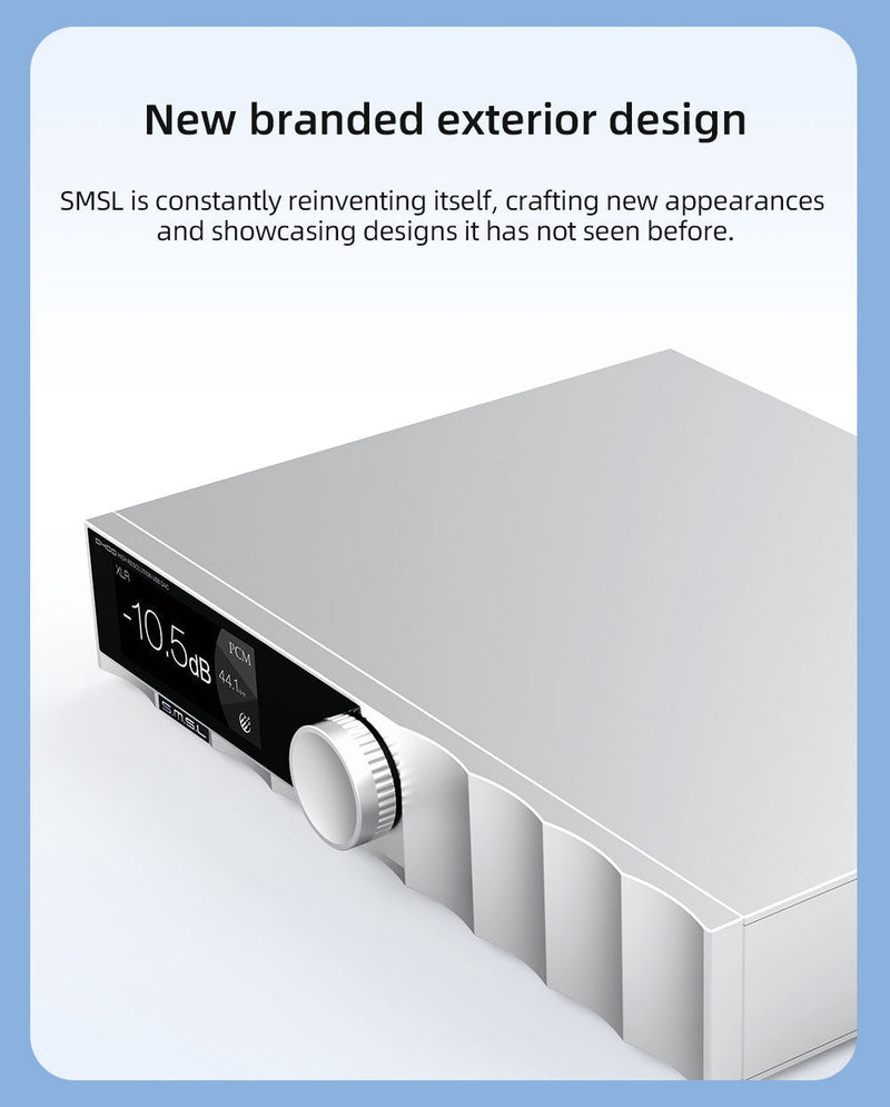 Apos Audio SMSL DAC (Digital-to-Analog Converter) SMSL D400 Pro High Resolution USB Desktop DAC (Apos Certified) Silver - Like New