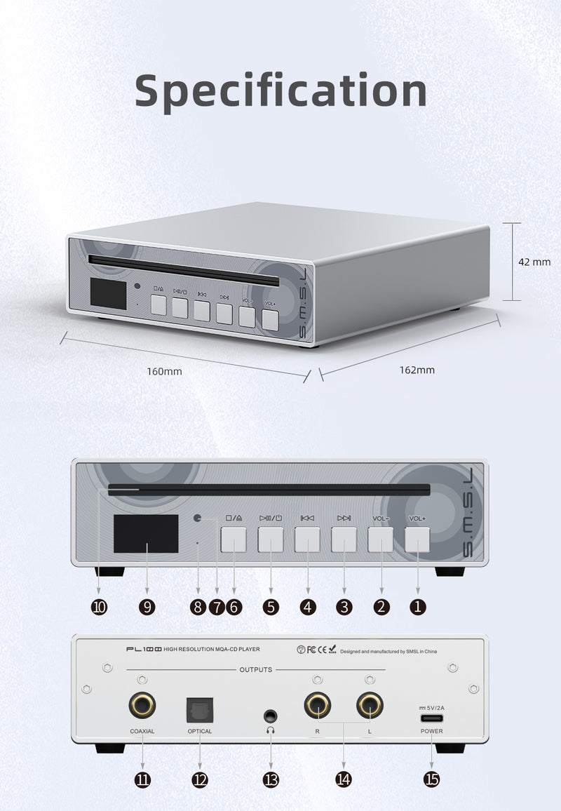 SMSL PL100 CD Player – Apos