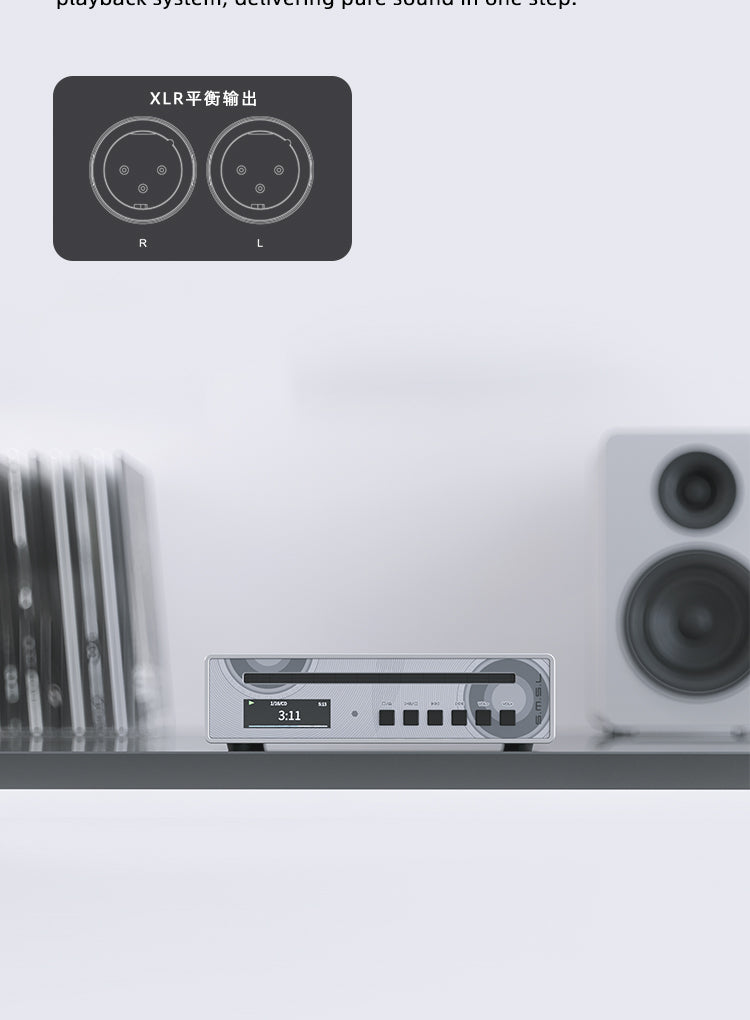 Apos Audio SMSL DAC (Digital-to-Analog Converter) SMSL PL100 Pro CD Player