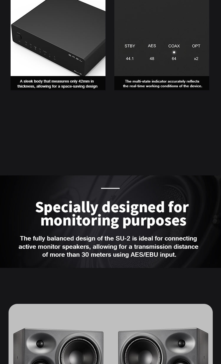 Apos Audio SMSL DAC (Digital-to-Analog Converter) SMSL SU-2 Desktop DAC