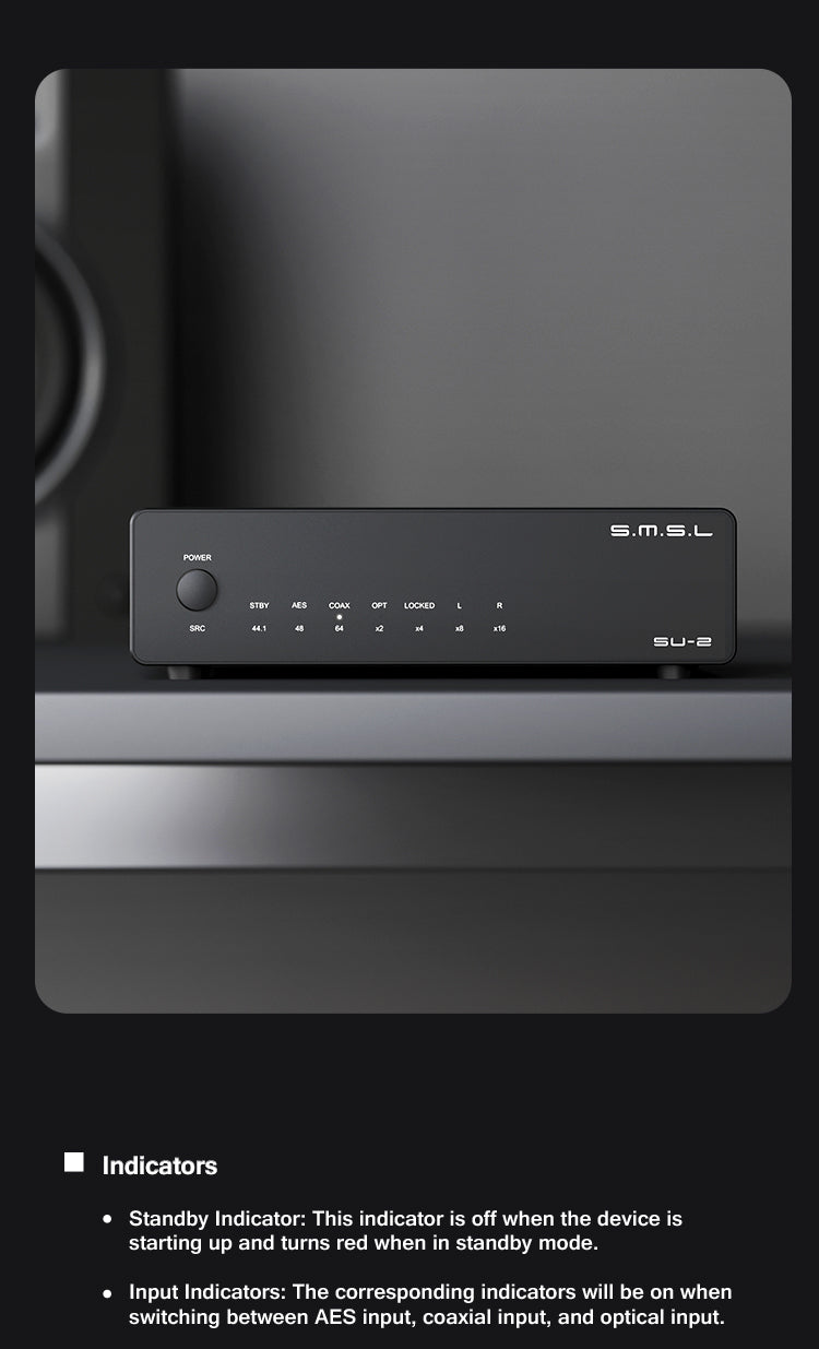 Apos Audio SMSL DAC (Digital-to-Analog Converter) SMSL SU-2 Desktop DAC