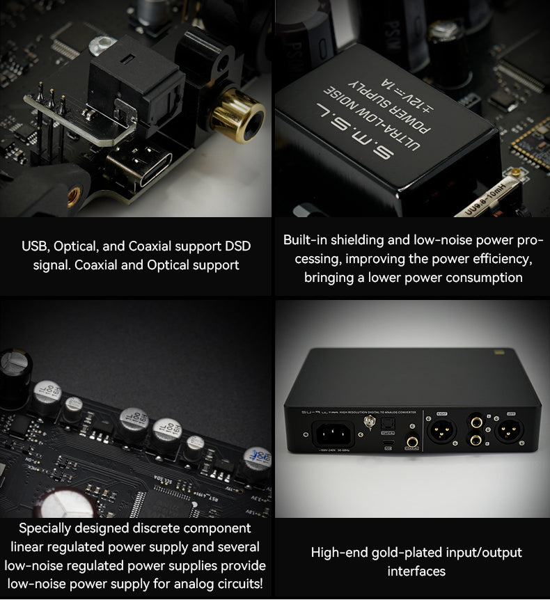 Apos Audio SMSL DAC (Digital-to-Analog Converter) SMSL SU-9 Ultera MQA High-Performance DAC