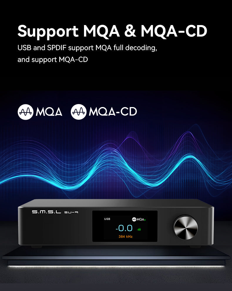 Apos Audio SMSL DAC (Digital-to-Analog Converter) SMSL SU-9 Ultera MQA High-Performance DAC