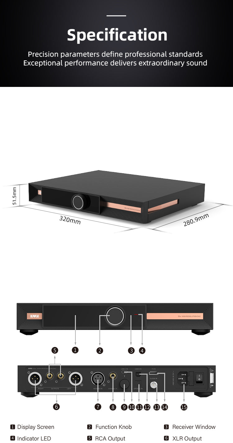 Apos Audio SMSL DAC (Digital-to-Analog Converter) SMSL VMV DR3 Flagship Desktop DAC (Digital-to-Analog Converter)