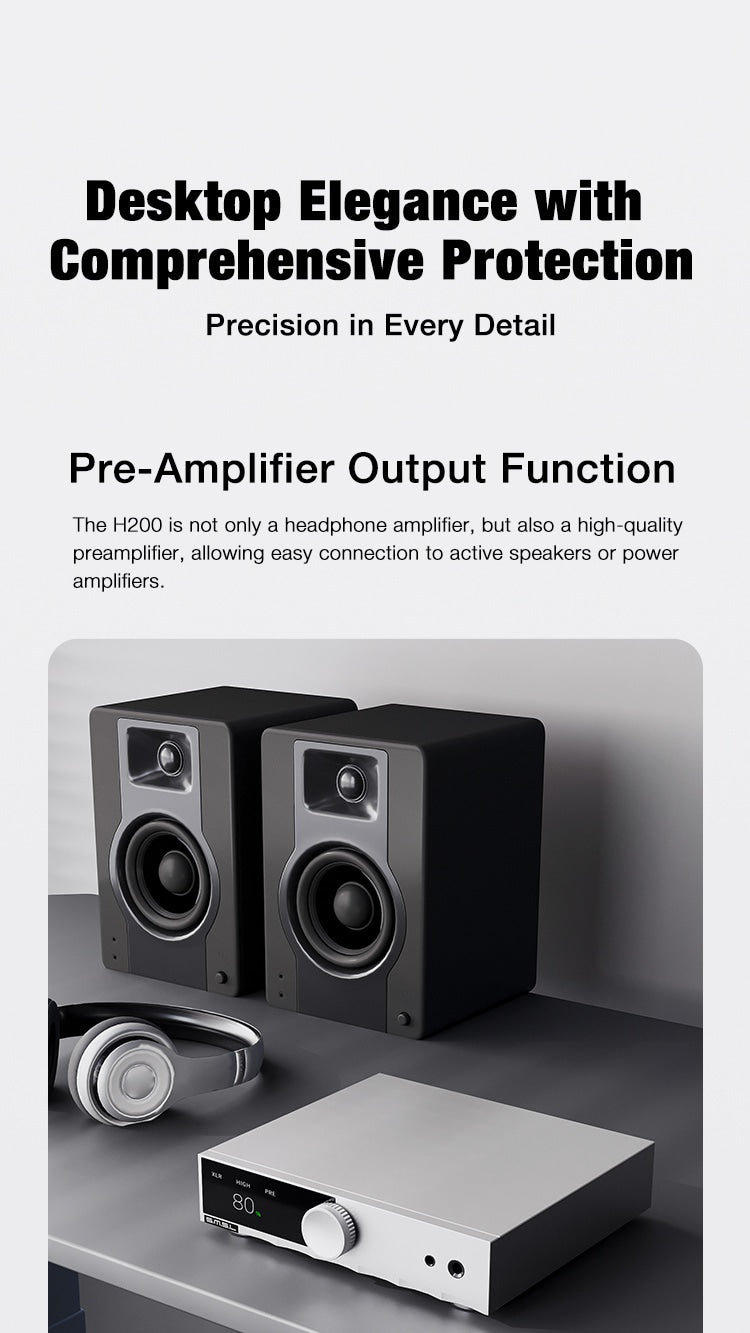 Apos Audio SMSL Headphone Amp SMSL H200 Fully-Balanced Headphone Amplifier and Preamplifier