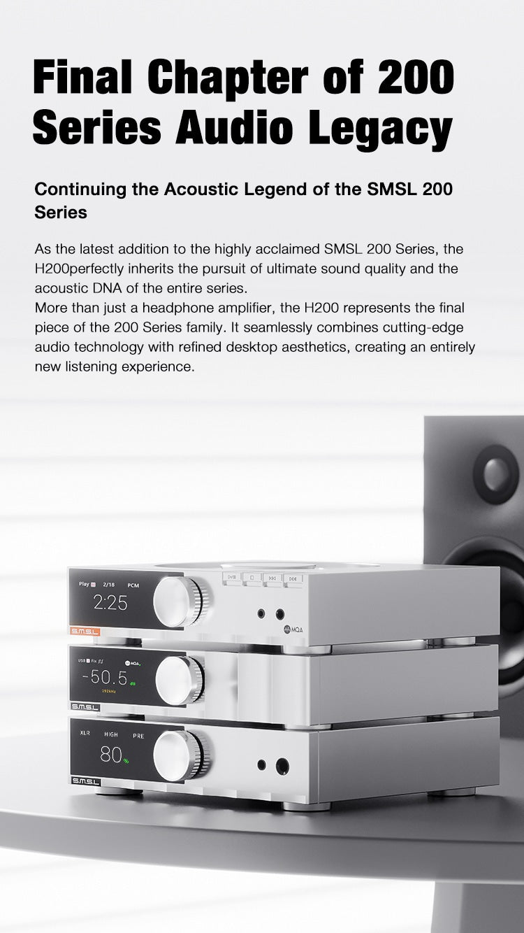 Apos Audio SMSL Headphone Amp SMSL H200 Fully-Balanced Headphone Amplifier and Preamplifier