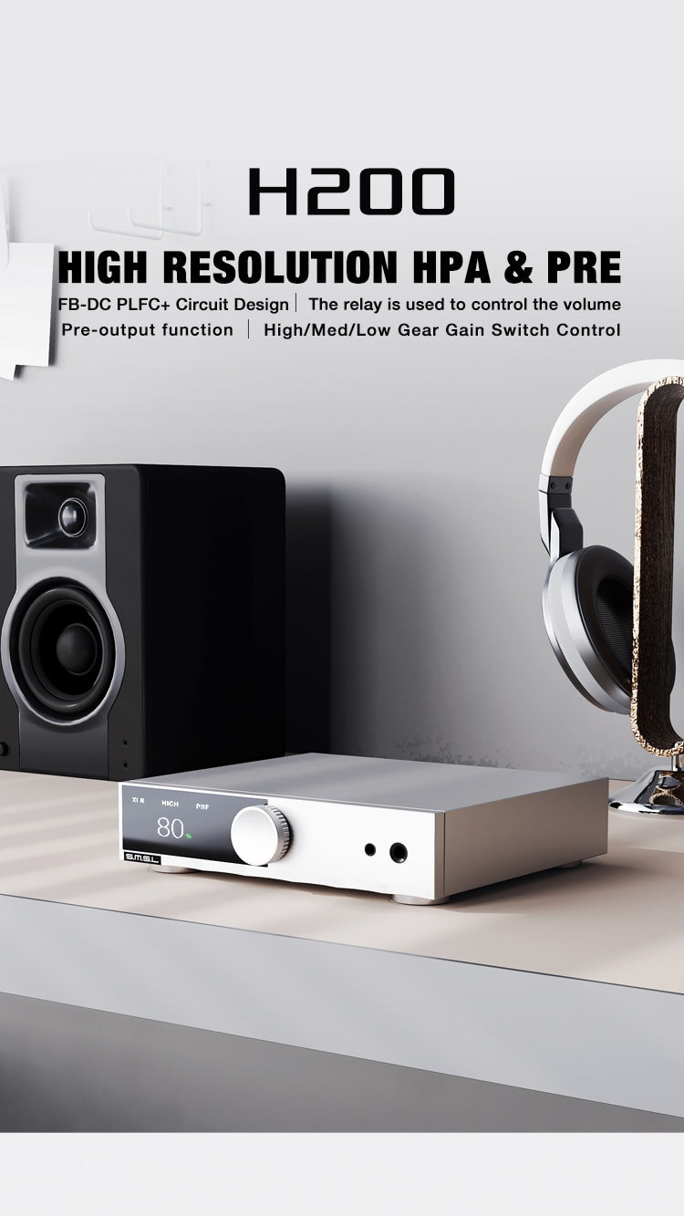 Apos Audio SMSL Headphone Amp SMSL H200 Fully-Balanced Headphone Amplifier and Preamplifier