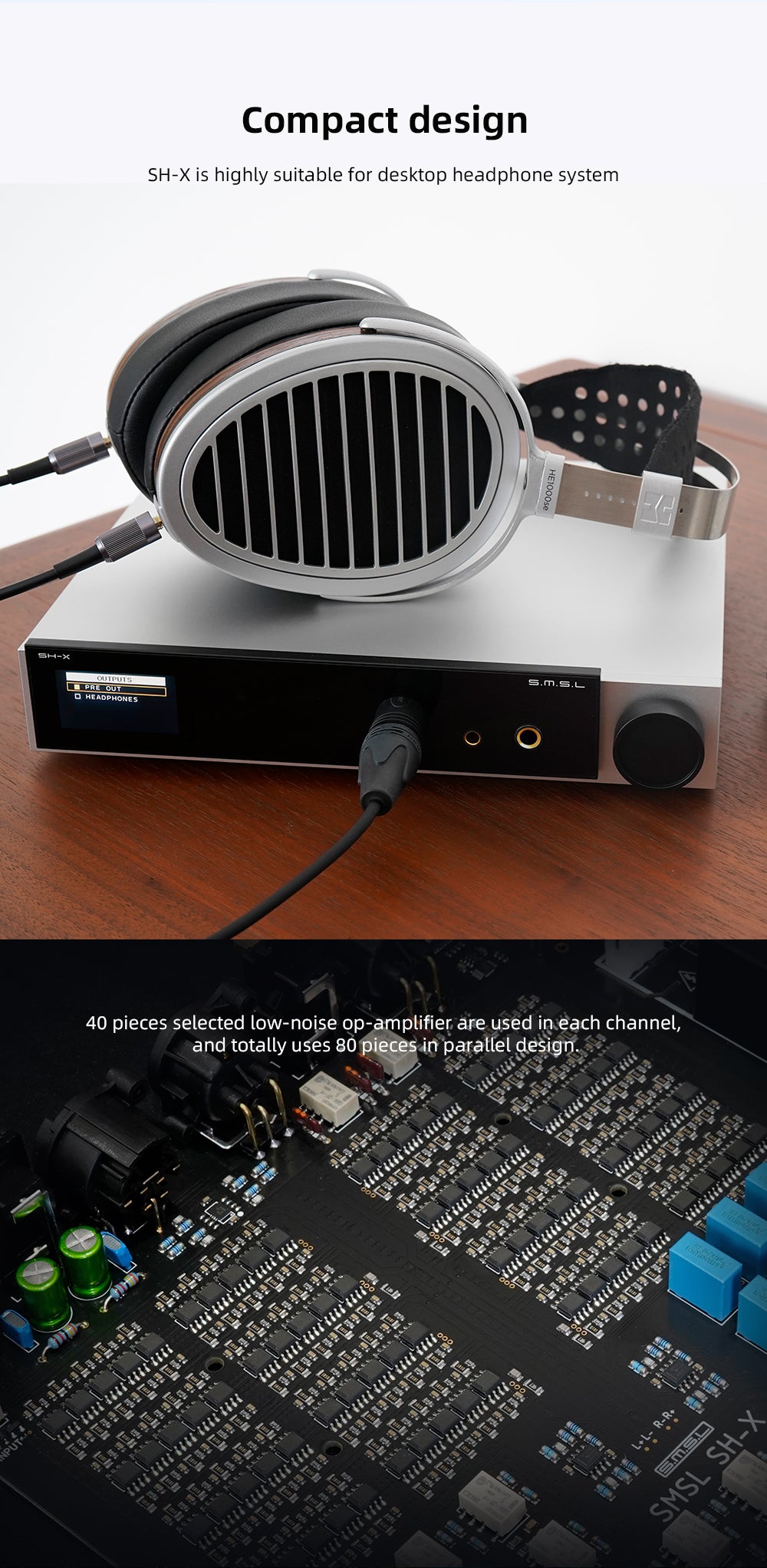 Apos Audio SMSL Headphone Amp SMSL SH-X Desktop Headphone Amplifier